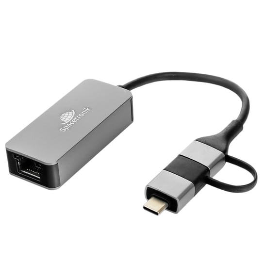 Karta LAN 2.5Gbps adapter USB-C USB 3.0 na RJ45-Adapter USB-C USB 3.2 na gniazdo LAN 2.5Gbps Spacetronik