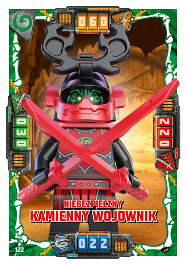 Karta LEGO NINJAGO TCG seria 4 - 122 Niebezpieczny Kamienny Wojownik Blue Ocean Entertainment Polska Sp. z o.o.