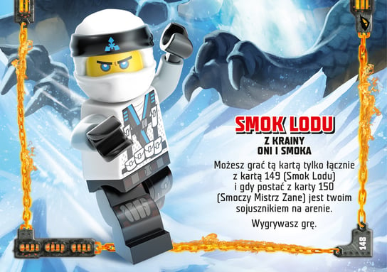 Karta LEGO NINJAGO TCG seria 4 - 148 Smok Lodu karta podwójna Blue Ocean Entertainment Polska Sp. z o.o.