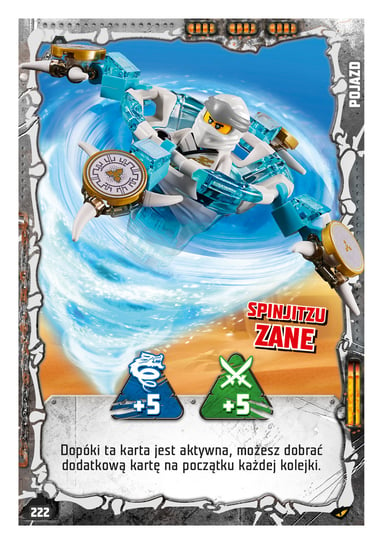 Karta LEGO NINJAGO TCG seria 4 - 222 Spinjitzu Zane Blue Ocean Entertainment Polska Sp. z o.o.