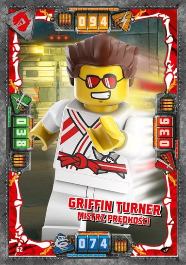 Karta LEGO NINJAGO TCG seria 4 - 62 Griffin Turner Mistrz Prędkości Blue Ocean Entertainment Polska Sp. z o.o.