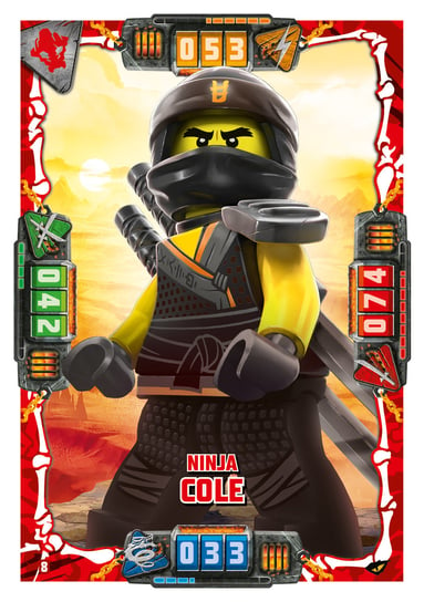 Karta LEGO NINJAGO TCG seria 4 - 8 Ninja Cole Blue Ocean Entertainment Polska Sp. z o.o.