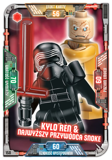 Karta LEGO Star Wars TCC 150 Kylo Ren, Przywódca Snoke Blue Ocean Entertainment Polska Sp. z o.o.