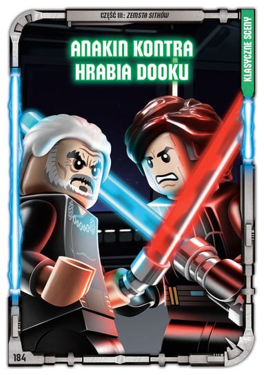 Karta LEGO Star Wars TCC 184 Anakin kontra Hrabia Dooku Blue Ocean Entertainment Polska Sp. z o.o.