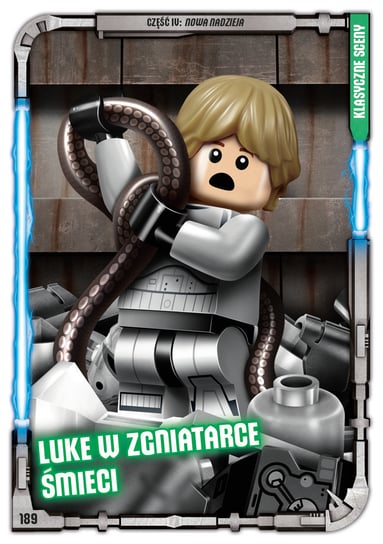 Karta LEGO Star Wars TCC 189 Luke w zgniatarce śmieci Blue Ocean Entertainment Polska Sp. z o.o.