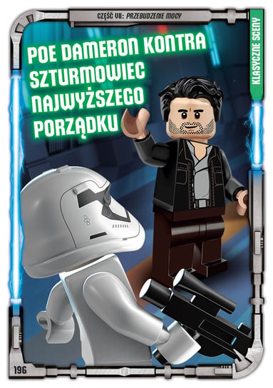 Karta LEGO Star Wars TCC 196 Poe Dameron kontra szturmowiec Blue Ocean Entertainment Polska Sp. z o.o.