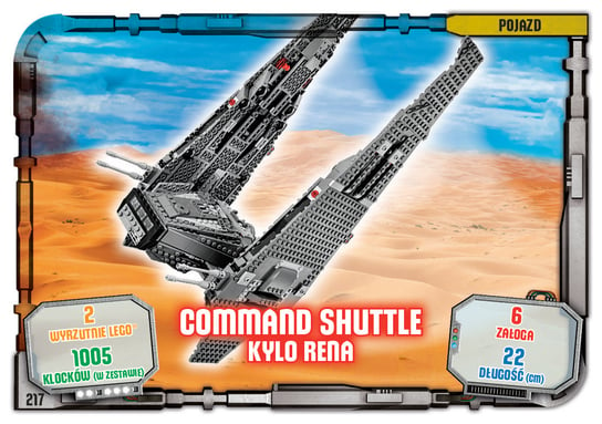 Karta LEGO Star Wars TCC 217 Command Shuttle Kylo Rena Blue Ocean Entertainment Polska Sp. z o.o.