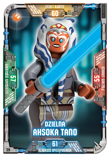 Karta LEGO Star Wars TCC 39 Dzielna Ahsoka Tano Blue Ocean Entertainment Polska Sp. z o.o.