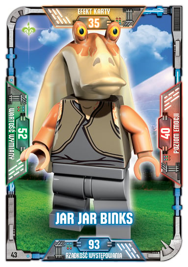 Karta LEGO Star Wars TCC 43 Jar Jar Binks Blue Ocean Entertainment Polska Sp. z o.o.