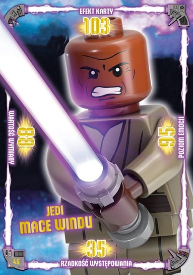 Karta LEGO Star Wars TCC 45 Jedi Mace Windu Blue Ocean Entertainment Polska Sp. z o.o.