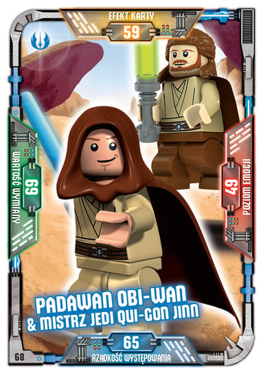 Karta LEGO Star Wars TCC 68 Padawan Obi-Wan i Qui-Gon Jinn Blue Ocean Entertainment Polska Sp. z o.o.