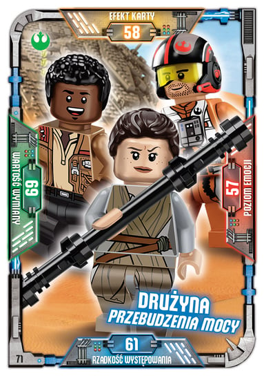Karta LEGO Star Wars TCC 71 Drużyna Przebudzenia Mocy Blue Ocean Entertainment Polska Sp. z o.o.