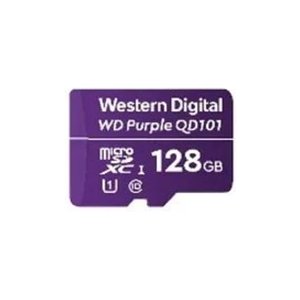 Karta microSDXC do inteligentnego nadzoru wideo Western Digital WD Purple SC QD101 128 GB, ultrawytrzymałość do 64 TBW Western Digital