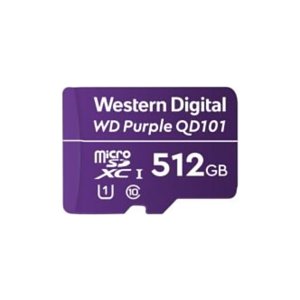 Karta microSDXC do inteligentnego nadzoru wideo Western Digital WD Purple SC QD101 512 GB, ultrawytrzymałość do 256 TBW Western Digital