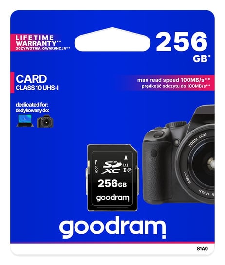 Karta pamięci 256GB SDXC, UHS-1, U1 GOODRAM S1A0-2560R12 (38518768 ) GoodRam
