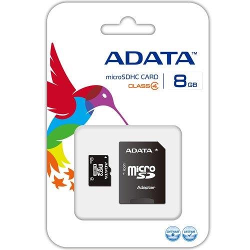 Karta pamięci ADATA AUSDH8GCL4-RA1, microSDHC, 8 GB + adapter ADATA