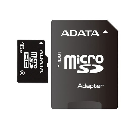 Karta pamięci ADATA microSDHC, 16 GB, Class 4 + adapter ADATA