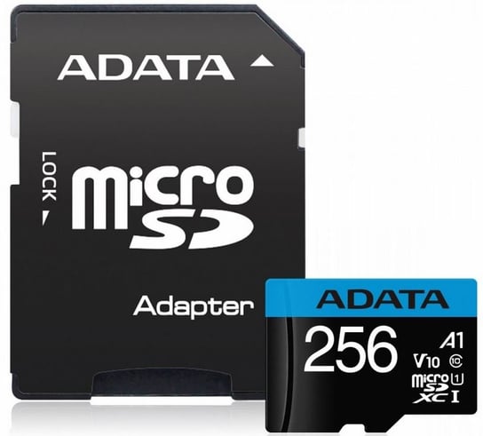 Karta pamięci ADATA Premier AUSDX256GUICL10A1-RA1, MicroSDXC, 256 GB + adapter SD ADATA
