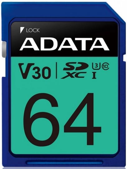 Karta pamięci ADATA PremierPro ASDX64GUI3V30S-R, SDXC, 64 GB ADATA