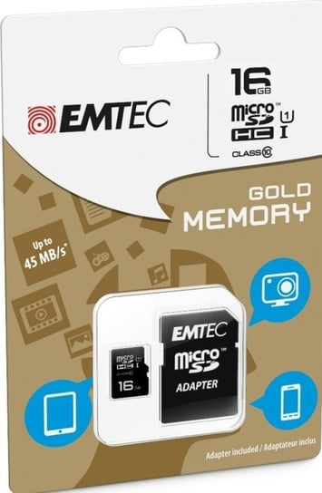Karta pamięci EMTEC micro SDHC, 16 GB, class 10 