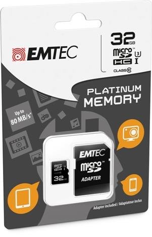 Karta pamięci EMTEC micro SDHC, 32 GB, class 10 + adapter 