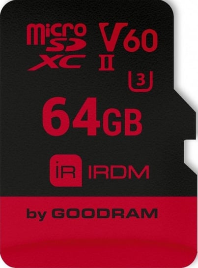Karta pamięci GOODRAM Iridium IR-M6BA-0640R11, MicroSDXC, 64 GB + adapter GoodRam