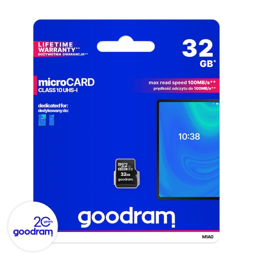 Karta pamięci GOODRAM M1A0-0320R12, microSD, 32 GB GoodRam