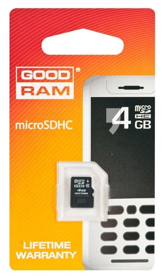 Karta pamięci GOODRAM microSD, 4 GB GoodRam