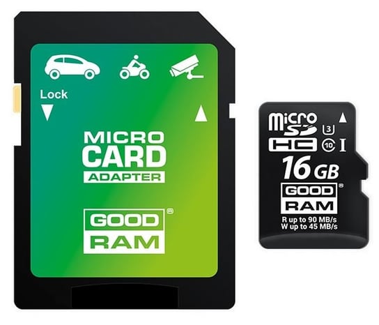 Karta pamięci GOODRAM microSDHC, 16 GB, Class 10 + adapter SD Zamiennik/inny