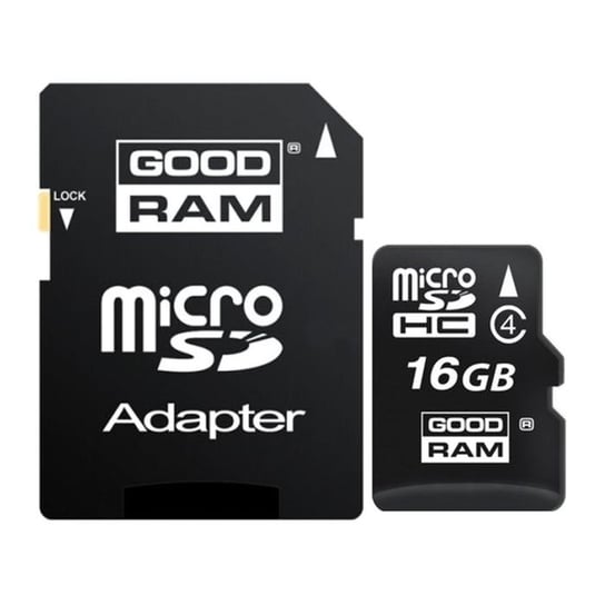 Karta pamięci GOODRAM microSDHC, 16 GB, Class 4 + adapter SD GoodRam
