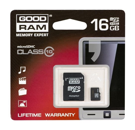 Karta pamięci GoodRam microSDHC 16GB class 10 +adapter GoodRam