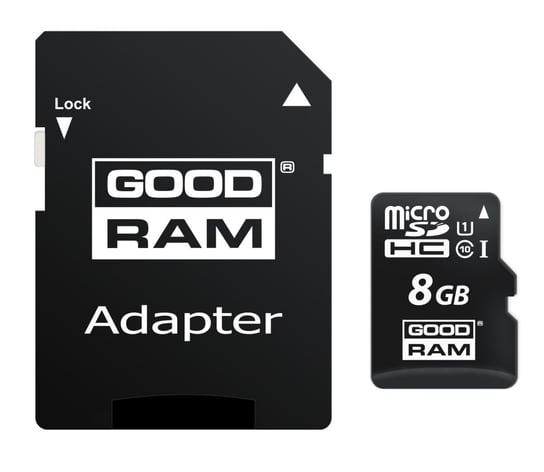 Karta pamięci GOODRAM microSDHC, 8 GB, Class 10 + adapter SD GoodRam
