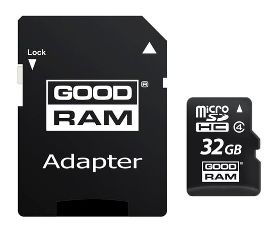 Karta pamięci GOODRAM microSDHC M40A, 32 GB, Class 4 + adapter SD GoodRam