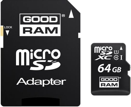 Karta pamięci GOODRAM, MicroSDXC, 64 GB + adapter + czytnik GoodRam