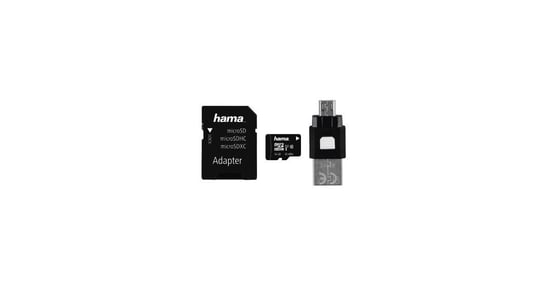 Karta pamięci HAMA microSDHC, 16 GB, Class 10 + adapter SD + czytnik OTG Hama