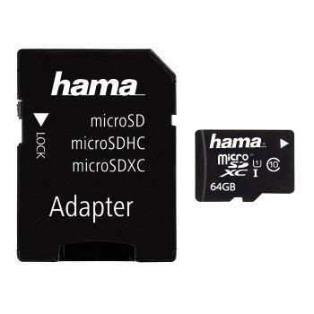 Karta pamięci HAMA microSDXC, 64 GB + adapter Hama