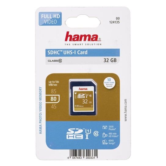 Karta pamięci HAMA SDHC, 32 GB, Class 10 Hama