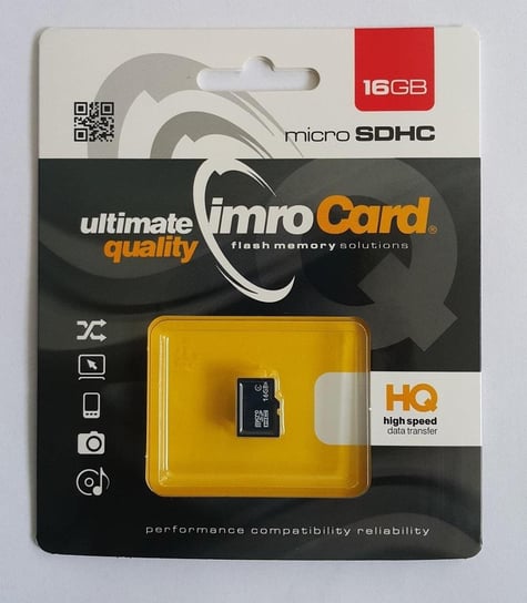 Karta pamięci IMRO Micro SD 16GB klasa HIGH HC HQ MicroSD Imro