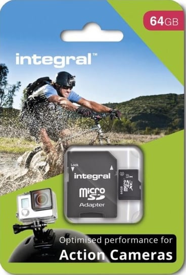 Karta pamięci INTEGRAL for Action Cameras, microSDXC, 64 GB + adapter Integral