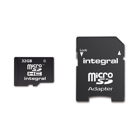 Karta pamięci INTEGRAL micro SDHC, 32 GB, Class 4 + adapter SD Integral