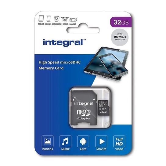 Karta pamięci INTEGRAL UltimaPro, microSDHC, 32 GB, Class 10, Adapter Integral