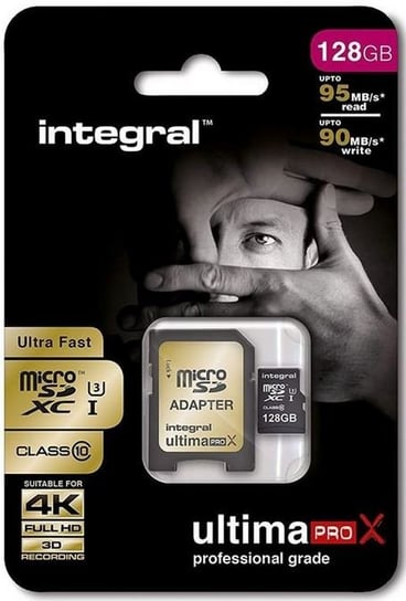 Karta pamięci INTEGRAL UltimaPro, MicroSDXC, 128 GB + adapter SD Integral