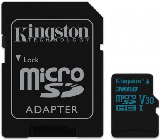 Karta pamięci KINGSTON Canvas Go, microSDHC, 32 GB + adapter Kingston