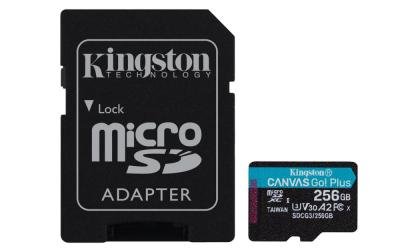 Karta pamięci KINGSTON Canvas Go Plus, microSDXC, 256 GB + Adapter Kingston