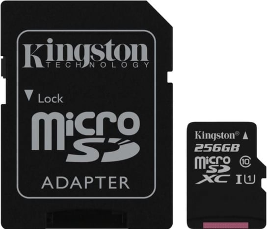 Karta pamięci KINGSTON Canvas Select, microSD, 256 GB + adapter Kingston
