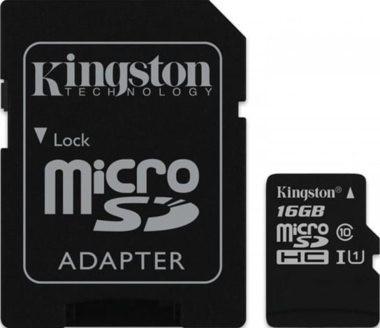 Karta pamięci KINGSTON Canvas Select, microSDHC, 16 GB + adapter Kingston