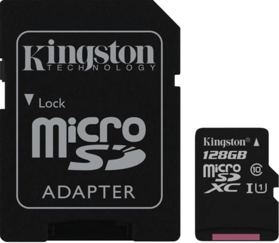 Karta pamięci KINGSTON Canvas Select, microSDXC, 128 GB + adapter Kingston