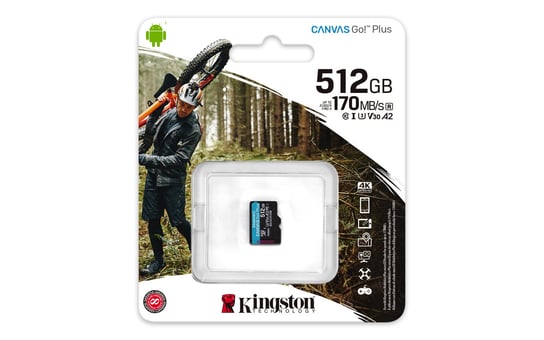 Karta pamięci, KINGSTON, microSDXC Canvas Go Plus 512GB Kingston
