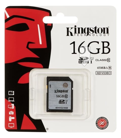 Karta pamięci KINGSTON SD10VG2/16GB, SDHC, 16 GB Kingston