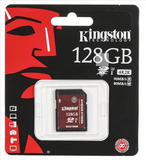 Karta pamięci KINGSTON SDA3/128GB, SDXC, 128 GB Kingston